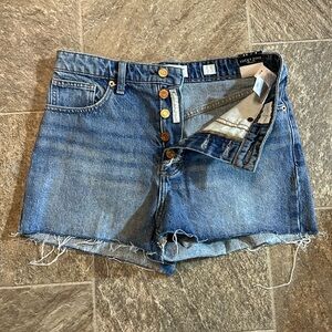 NWT Lucky Brand Lucky Pins Short Denim Shorts Size 8/29 Raw Hem
